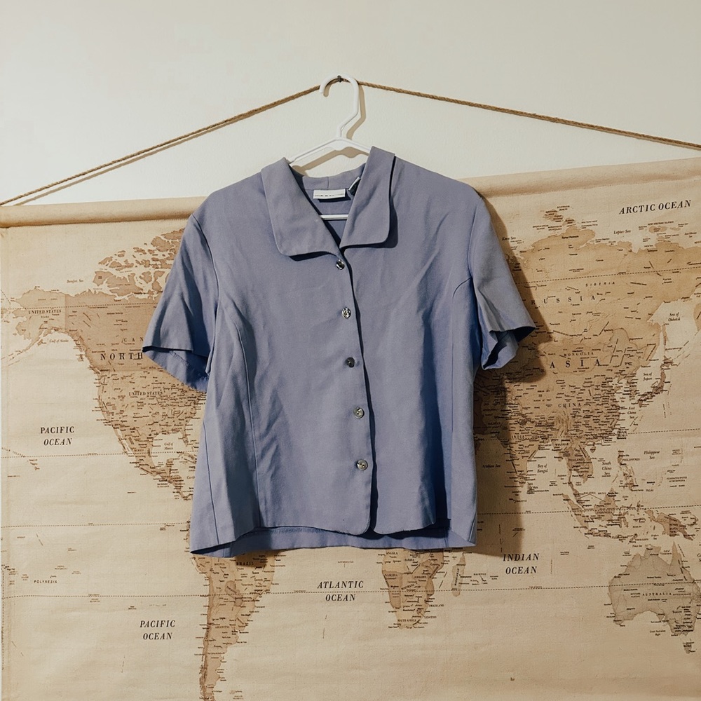 Lavender Button up Short Sleeve